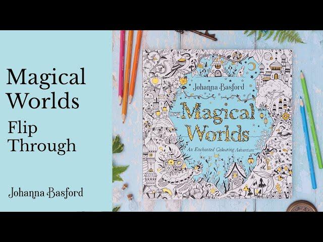 MAGICAL WORLDS Colouring Book Flip Through