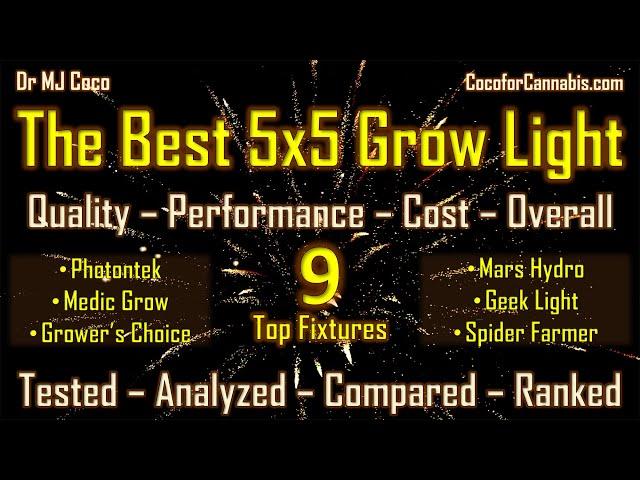 The Best 5x5 Grow Light: 9 Fixtures Tested, Analyzed, Compared, and Ranked