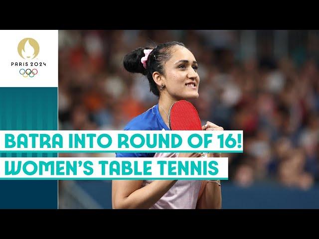 Manika Batra storms into round of 16   | Women's table tennis singles | Paris 2024 highlights