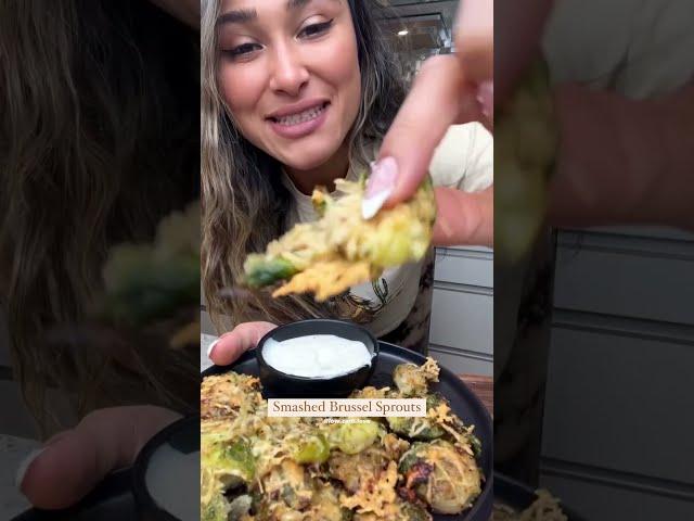 Easy Smashed Brussel Sprouts! #shorts #snacks #keto