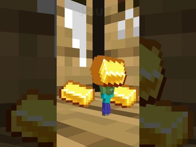 How to make a golden apple in Minecraft. #shorts