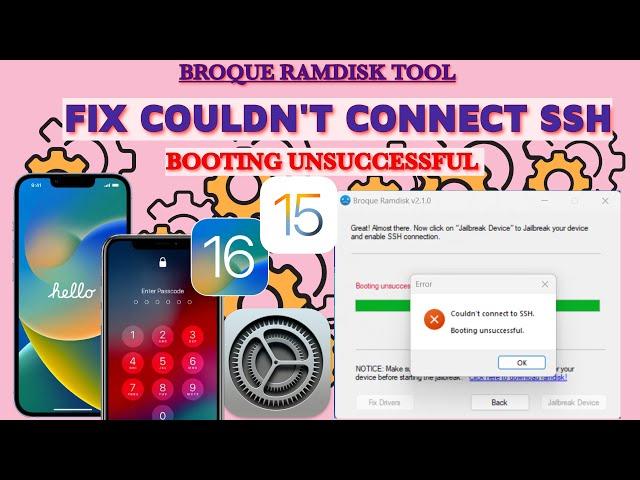 Broque Ramdisk SSH Connection Error: How to resolve booting unsuccessful | Free iCloud bypass tool