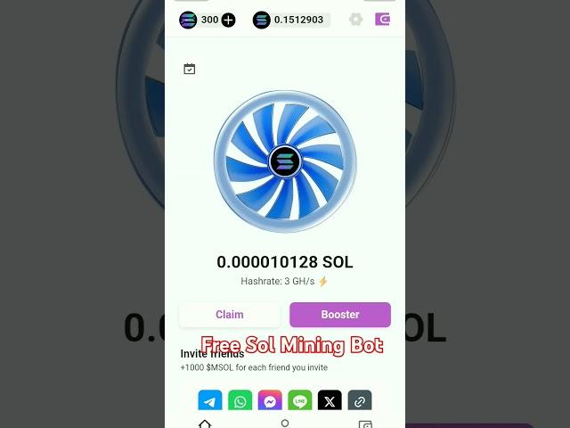 Sol Coin free Telegram Bot Mining   Join My Telegram In About section #shorts #shortvideo #telegram