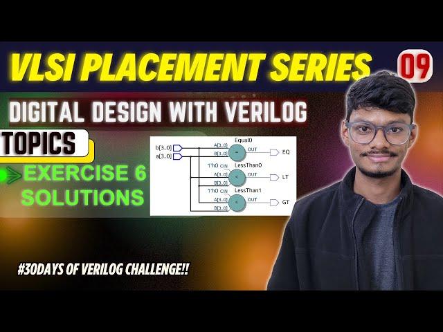 9. Verilog Exercises Solutions : Subtractor, Comparator, Counter, Synthesis | #30daysofverilog