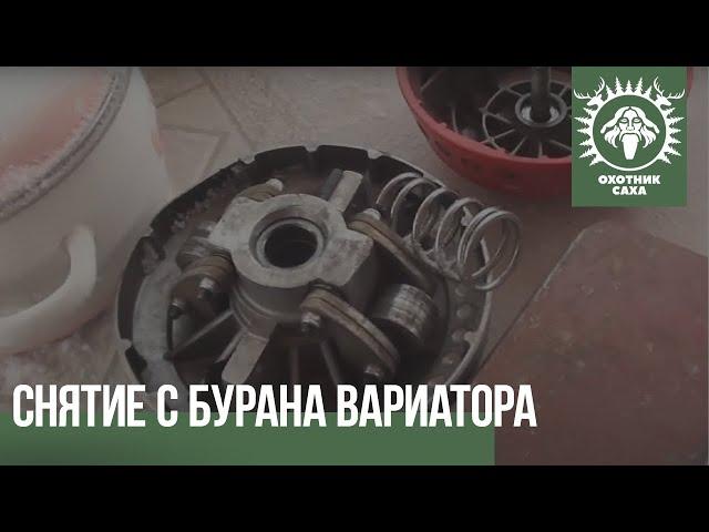 Снятие с бурана вариатора Альпина и Арктика.