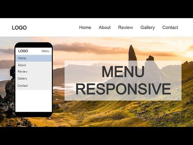 como HACER un MENÚ de NAVEGACIÓN RESPONSIVE con ENLACES en HTML Y CSS