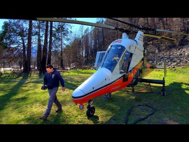 Kaman K-MAX Helicopter Moving Logs After The Devastating Oregon Fires 2021