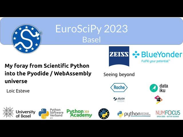 EuroSciPy 2023 - My foray from Scientific Python into the Pyodide / WebAssembly universe