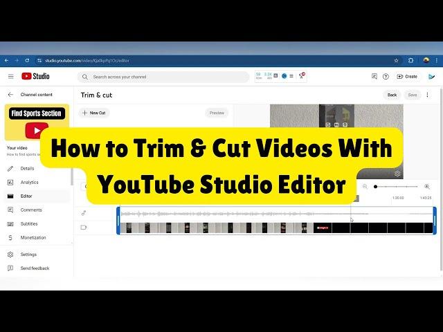 Trim & Cut Part of the Video After You Upload to YouTube