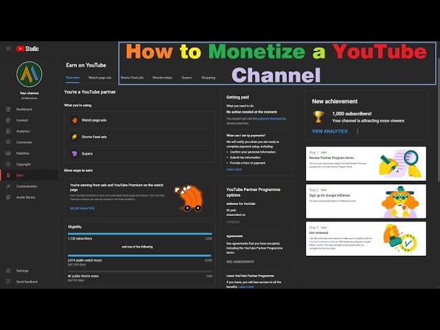 How to apply YouTube Monetization 2024