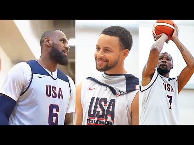 Team USA Basketball Practice In Training Camp With LeBron James & Stephen Curry! 2024 Team USA