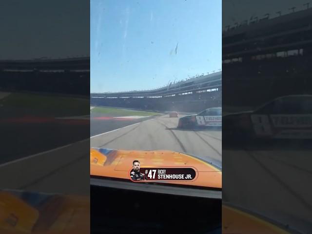 Ricky Stenhouse Jr. with the quick reflexes #nascar