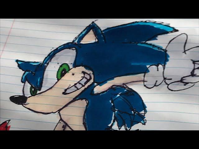 Drawing sonic the hedgehog