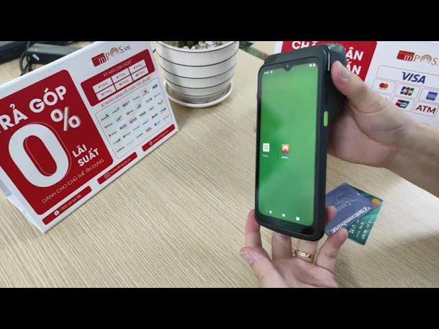 Thao tác thanh toán quẹt thẻ trên thiết bị quẹt thẻ SmartPOS Pro của NextPay | mPOS