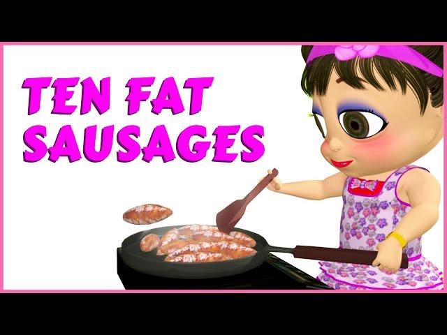 Ten Fat Sausages - Nursery Rhyme Kids Song - Popular Nursery Rhymes - Pankoo Kids