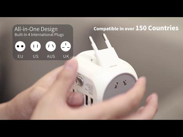 Uppel All-in-One Universal Travel Adapter