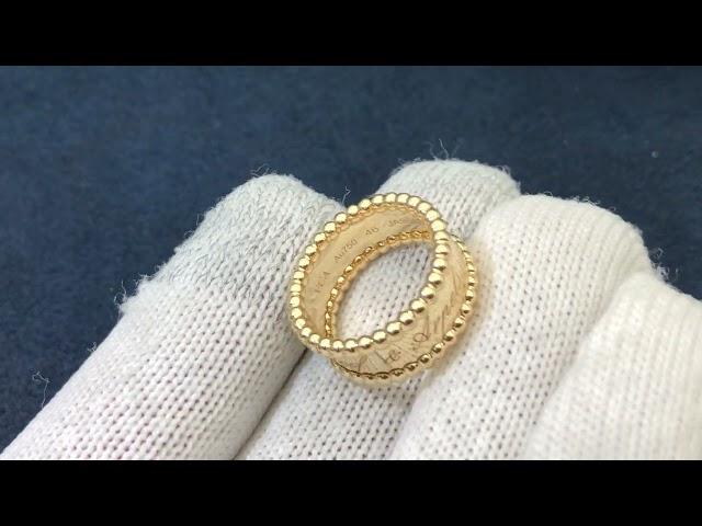 18K yellow gold Perlée signature ring#collection #porcelain #viral #reel #china