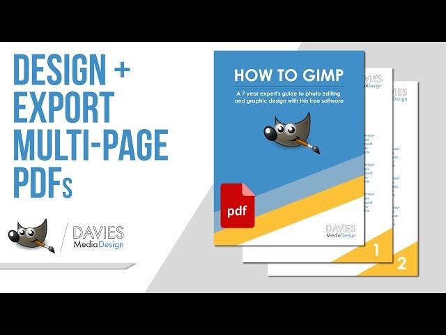 Design and Export a Multi-Page PDF in GIMP 2.10