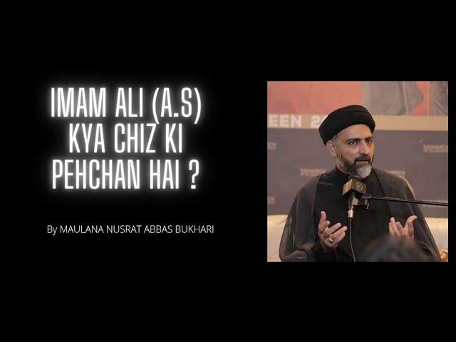 IMAM ALI (A.S) KYA CHIZ KI PEHCHAN HAI ? / BY MAULANA NUSRAT ABBAS BUKHARI