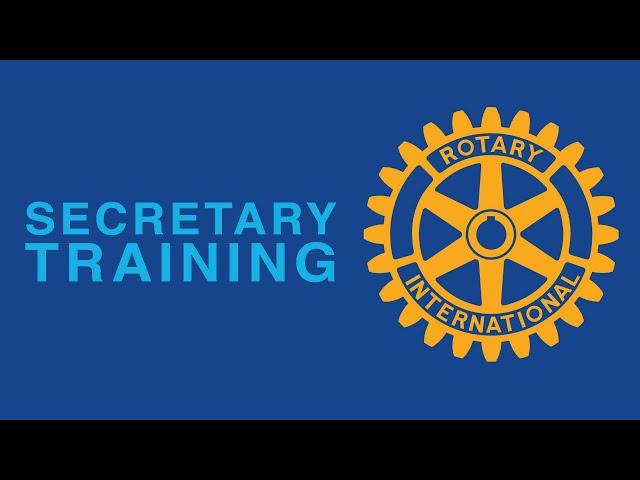 Rotary Club - Secretary Training Session