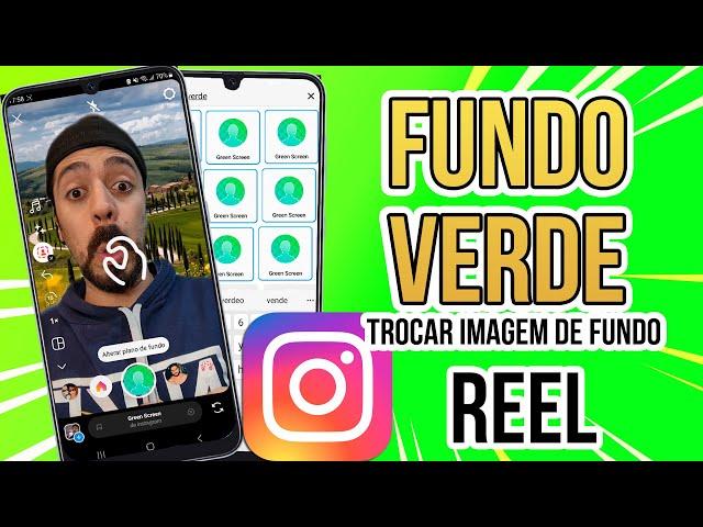 COMO USAR FUNÇÃO TELA VERDE NO REEL INSTAGRAM (FUNDO VERDE, TRANSPARENTE) COLOCAR IMAGEM DA GALERIA