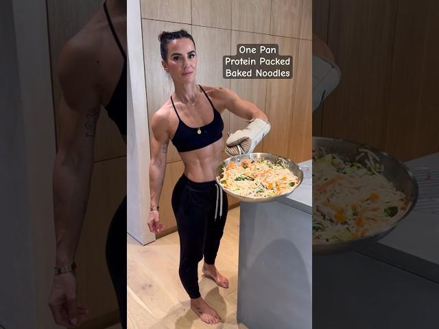One Pan Protein Packed Baked Noodles  Iink in BIO for 14 Day Free Trial to my WeRise App