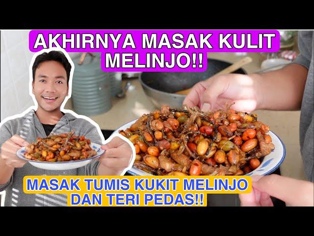 AKHIRNYA MASAK KULIT MELINJO DARI HONGKONG!! MASAK MENU NDESO ALA RUMAHAN!! TUMIS PEDAS TERI TEMPE!