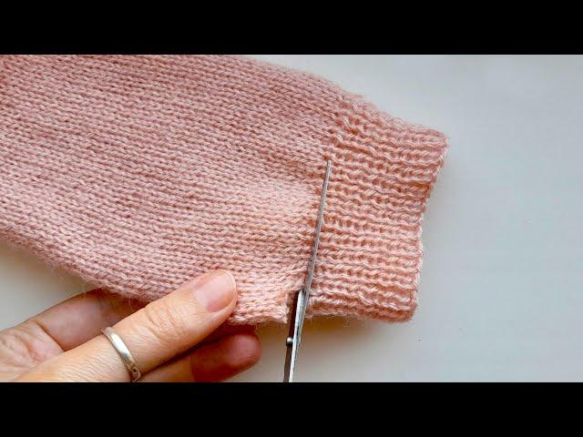 The Easy Way to Shorten Sweater Sleeves that are too LongGreat Idea!