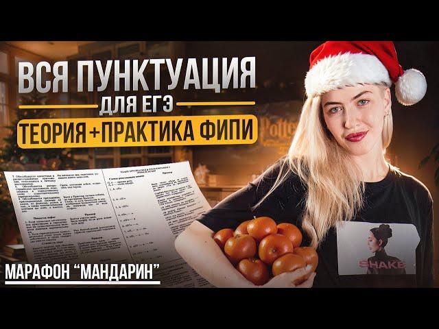 ВСЯ ПУНКТУАЦИЯ ПО ФИПИ | Марафон "Мандарин" | Русский с Верой ЕГЭ Flex