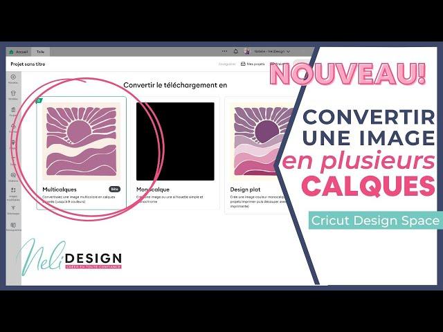 Convertir une image en fichier multicalques dans Cricut Design Space