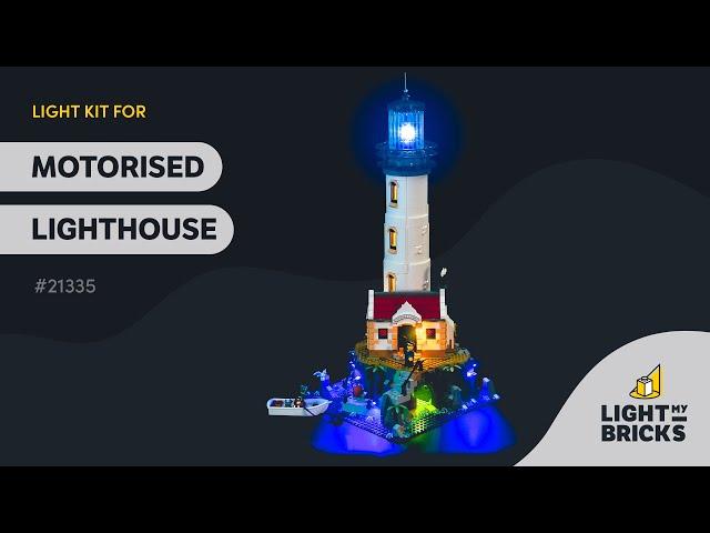 LIGHT MY BRICKS - Motorised Lighthouse 21335 Light Kit Video Demonstration