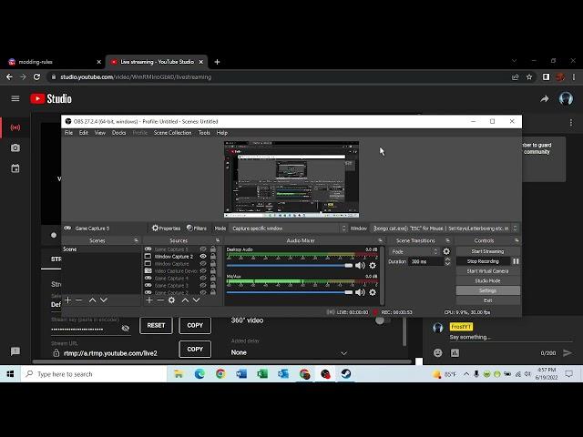 How to Share your screen on youtube live need obs
