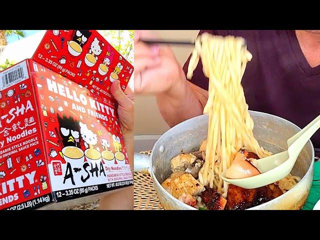 Hello Kitty A-Sha Dry Noodles from Costco Review