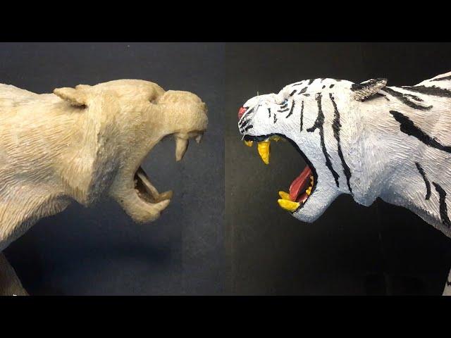 Drawing a white tiger with a 3D pen