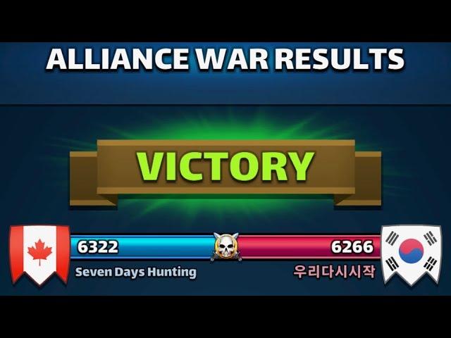 Seven Days Hunting 7DH vs 우리다시시작 Start Over- Apr 27, 2025 Savaş ️ Empires and Puzzles Alliance War
