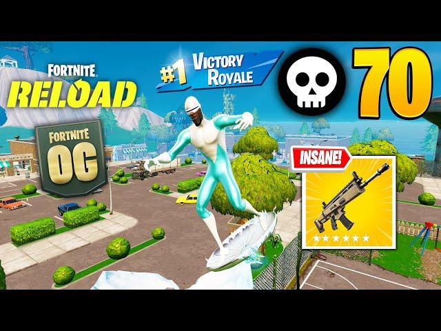 70 Elimination Solo Vs Squads Reload "Zero Build" Gameplay Wins (Fortnite RELOAD chapter 5)