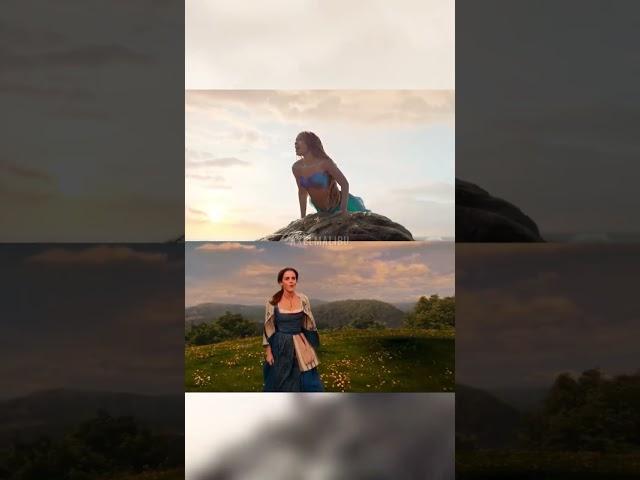 Belle and Ariel Movie Parallels #disney The Little Mermaid 2023 Beauty and the Beast 2017