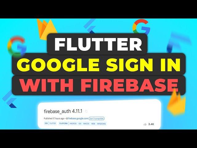 Flutter Google Sign In using Firebase | Flutter Firebase Auth Tutorial iOS, Android