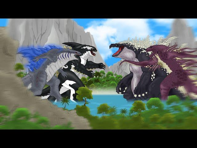 Orca Godzilla ,Shark Godzilla vs Octo Godzilla ,Whale Godzilla | PANDY Animation 58