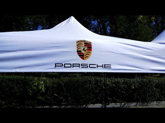 PORSCHE промо шатер 3х3. Рекламные шатры палатки изготовление на заказ. Печать на шатрах палатках.