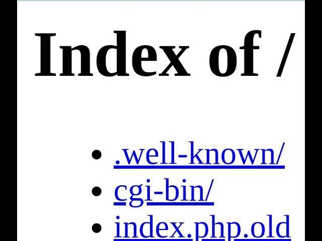 How to Fix the "Index Of /" Error - Missing index .htm/.html/.php File on Apache Folder