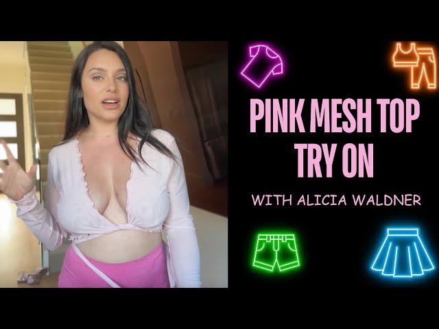 Pink MESH Shirt Try On Haul! | Alicia Waldner Hauls