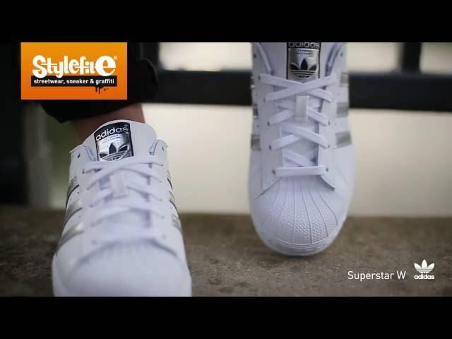 adidas Originals Superstar Women Sneaker white silver (On-Feet) @Stylefile