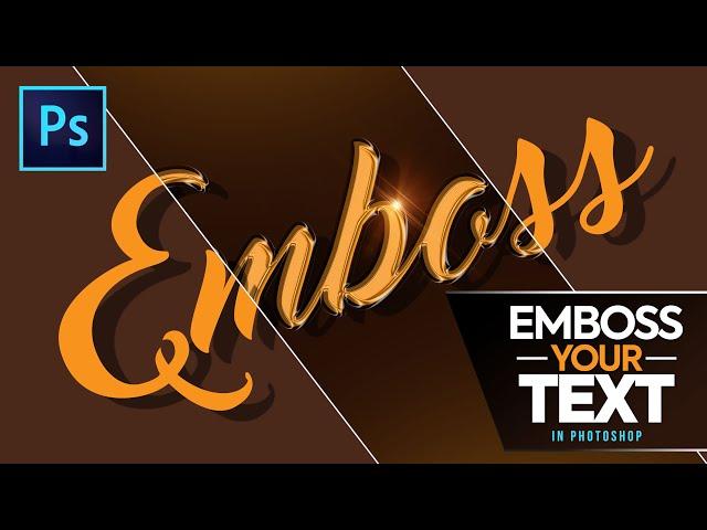 How To Emboss Text in Photoshop | For Beginner