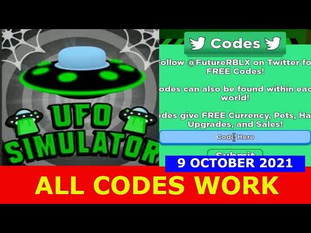 *ALL CODES WORK* [SPOOKY] NEW CODES! UFO Simulator ROBLOX | OCTOBER 10, 2021