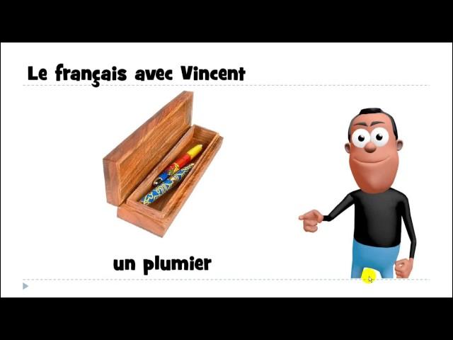 J'apprends le français # 1 mot par jour # un plumier