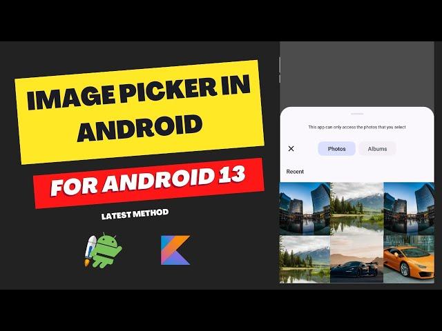 Image picker in android studio | Android 13 image picker library | how to pick image in android