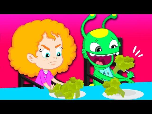 Groovy Марсианин & Phoebe - Вы голодны? Груви учит детей есть овощи