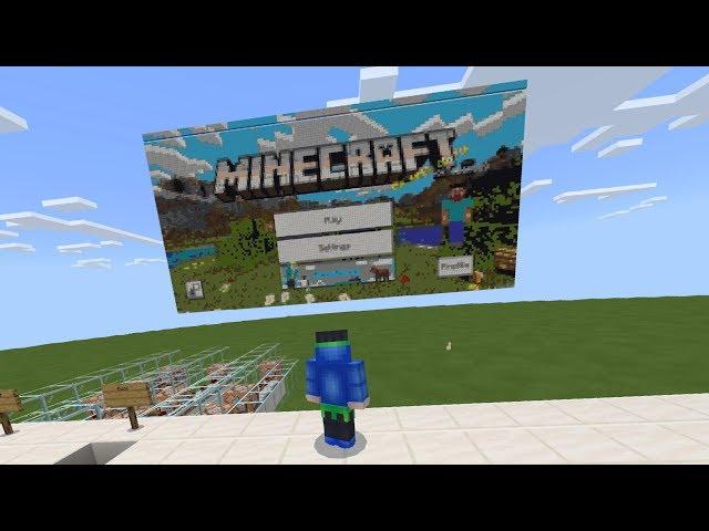 playing Minecraft PE in MINECRAFT PE...