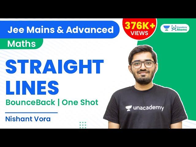 Straight Lines | One Shot | #BounceBack Series | JEE Maths | Unacademy Atoms | Nishant Vora